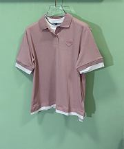 PRADA | Two-Piece Short-Sleeved POLO Shirt In Pink - 4