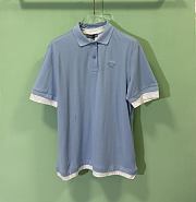 PRADA | Two-Piece Short-Sleeved POLO Shirt In Blue - 1