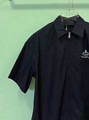 PRADA | Prada printed zipper short-sleeved shirt black - 4