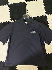 PRADA | Prada printed zipper short-sleeved shirt black - 2