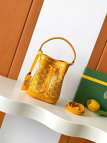 GOYARD | Petit Flot Mini – Bucket Bag Chevron Canvas In Yellow