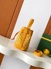 GOYARD | Petit Flot Mini – Bucket Bag Chevron Canvas In Yellow - 4