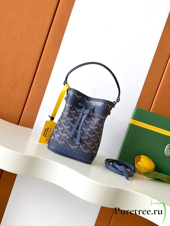 GOYARD | Petit Flot Mini – Bucket Bag Chevron Canvas In Navy Blue - 1