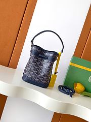 GOYARD | Petit Flot Mini – Bucket Bag Chevron Canvas In Navy Blue - 5