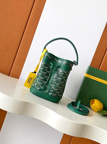 GOYARD | Petit Flot Mini – Bucket Bag Chevron Canvas In Green 