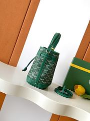 GOYARD | Petit Flot Mini – Bucket Bag Chevron Canvas In Green  - 5