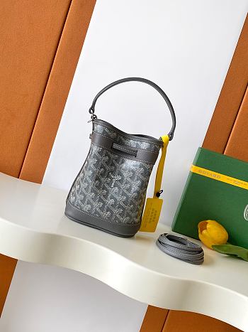 GOYARD | Petit Flot Mini – Bucket Bag Chevron Canvas In Gray
