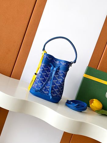 GOYARD | Petit Flot Mini – Bucket Bag Chevron Canvas In Blue