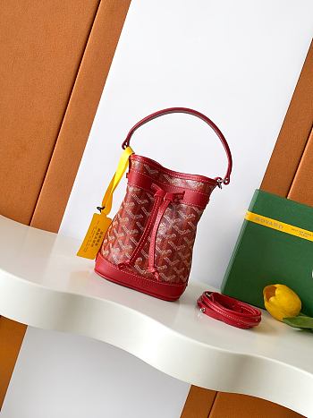 GOYARD | Petit Flot Mini – Bucket Bag Chevron Canvas In Red