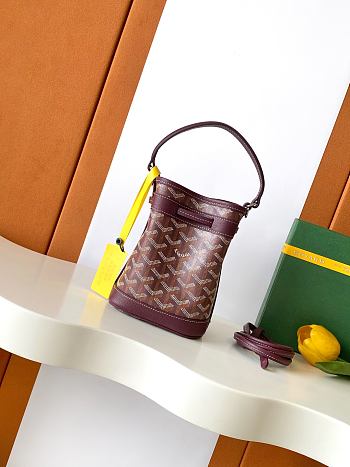 GOYARD | Petit Flot Mini – Bucket Bag Chevron Canvas In Burgundy