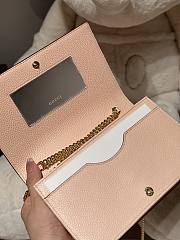 GUCCI | GG Marmont wallet on chain Rosso Ancora red and pink leather - 5