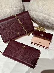 GUCCI | GG Marmont wallet on chain Rosso Ancora red and pink leather - 4