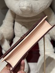 GUCCI | GG Marmont wallet on chain Rosso Ancora red and pink leather - 2