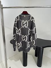 GUCCI | Reversible GG Mohair Wool Cardigan In Dark grey & off-white - 2