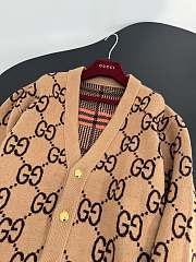 GUCCI | Reversible GG Mohair Wool Cardigan In Brown  - 6