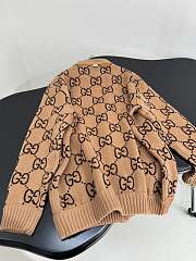 GUCCI | Reversible GG Mohair Wool Cardigan In Brown  - 5