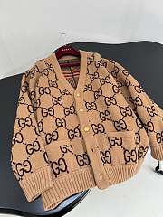 GUCCI | Reversible GG Mohair Wool Cardigan In Brown  - 3