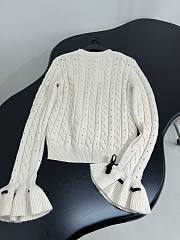 Valentino Wool Ruffle Sleeve Sweater In Beige - 6