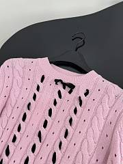 Valentino Wool Ruffle Sleeve Sweater In Pink - 4