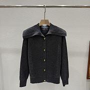 Bottega Veneta Woolen Button Knitwear In Black - 1