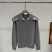 Bottega Veneta Woolen Button Knitwear In Gray - 1
