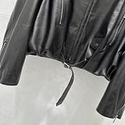 Loewe wide-leg motorcycle leather jacket in black - 6