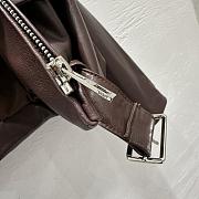 Loewe wide-leg motorcycle leather jacket in burgundy - 6