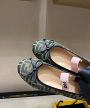 FENDI | Junior Ballerinas Tobacco jacquard ballerina - 4