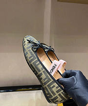FENDI | Junior Ballerinas Tobacco jacquard ballerina - 3