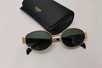 CELINE | Triomphe Metal 01 sunglasses in Metal Green 