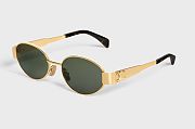 CELINE | Triomphe Metal 01 sunglasses in Metal Green  - 6