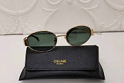 CELINE | Triomphe Metal 01 sunglasses in Metal Green  - 3
