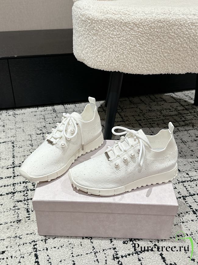 Jimmy Choo Knit Socks Casual Sneakers 02 - 1
