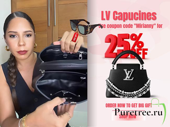 Louis Vuitton | Mini Capucines Taurillon leather in black color - 1