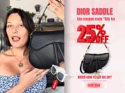Dior Saddle Bag Black Grain Leather size 25.5x20x6.5cm  - 1