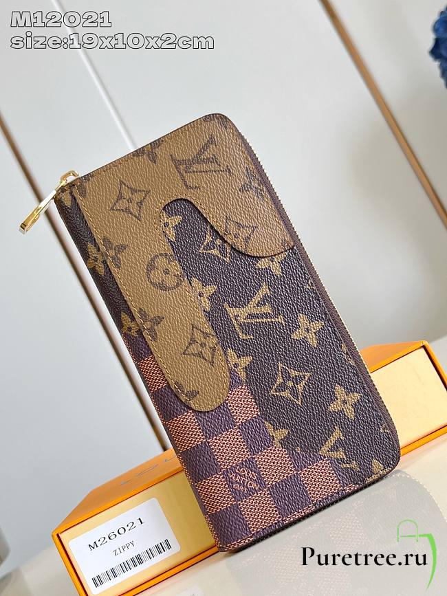 LOUIS VUITTON | Zippy Wallet Monogram Landscape Damier In Brown - 1