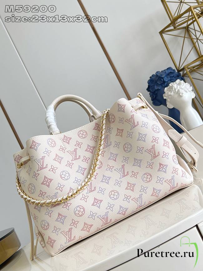 LOUIS VUITTON | Bella Tote Perforated Mahina calfskin leather Dream Cream M15116 - 1