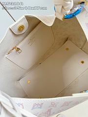 LOUIS VUITTON | Carmel Perforated Mahina calfskin leather Dream Cream  - 2