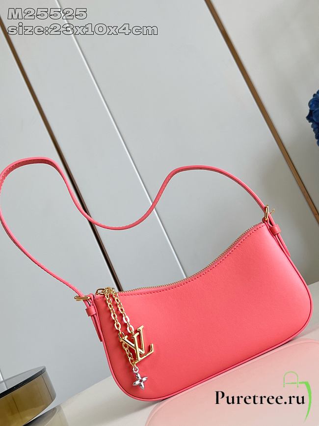 LOUIS VUITTON | LV Bloom Pochette Bag Calfskin Pink M25525 - 1
