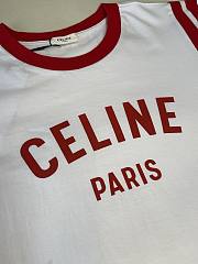 CELINE | Paris T-Shirt In White/Red - 4