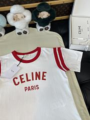 CELINE | Paris T-Shirt In White/Red - 3