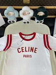 CELINE | Paris T-Shirt In White/Red - 2