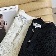 CHANEL | Hollow knit tops in white/black - 5
