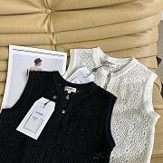 CHANEL | Hollow knit tops in white/black - 4