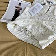 CHANEL | Hollow knit tops in white/black - 2