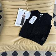 CHANEL | Hollow knit tops in white/black - 3