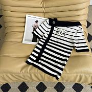 CHANEL | shoulder ribbon knit short-sleeved top - 1