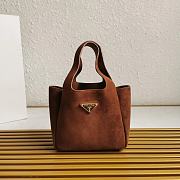 PRADA | Suede Leather Tote Bag 1BA349 18x16x10cm - 1