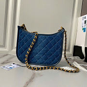 CHANEL | Denim Hobo Bag Gold Hardware  - 2