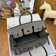 Hermes Birkin 25 Silver Hardware in Gray Color - 5